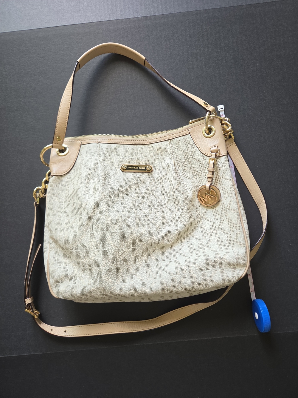 Michael Kors Signature Monogram Hobo shoulder bag crossbody - Flawless